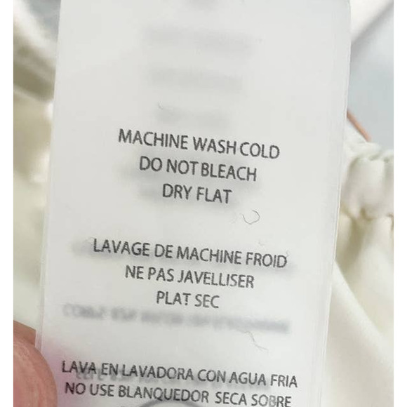 NEW Good American 3 US L Tiny Ties Triangle Bikini Top Swim Cream Ivory Beachy - Picture 8 of 9